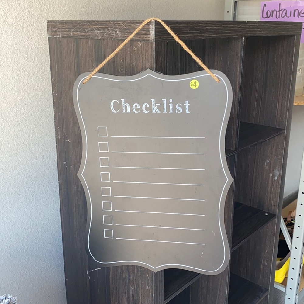 Chalkboard checklist